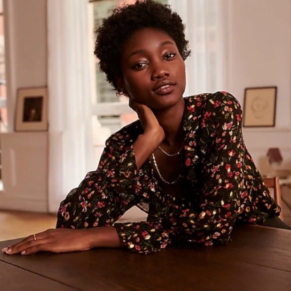 J.Crew Ruffle Floral Top - Picture 5 of 9